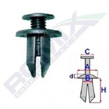 Agrafes de revêtement ROMIX ROM B14697, 10 pièce