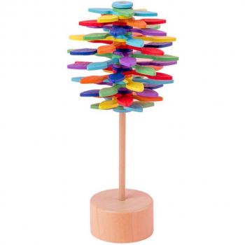 Colorful Wooden Twirling Rod Mood Enhancer