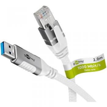 GOOBAY 2m USB 3.0 Type A to Gigabit Ethernet Adapter