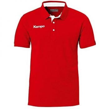 Herren-Polo-Shirt von Kempa Prime in Rot/Weiß, Größe 4XL