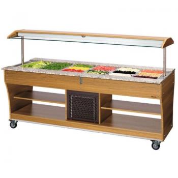 Bartscher 6‑Unit Cold Buffet Trolley, 1/1 GN