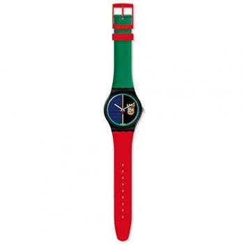 Mens Swatch Sir Swatch Blue Silicone Strap Analog Quartz Watch