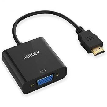Adaptador HDMI a VGA 1080P Convertidor de Vídeo para PC, TV y Ordenadores Portátiles