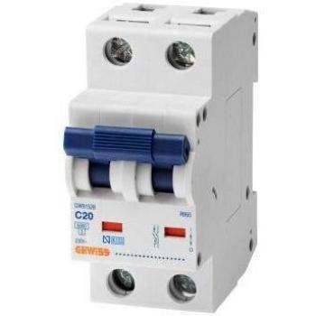 Gewiss disyuntor magnetotérmico 1P+N 10A 6kA 2 módulos