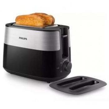Philips Daily Collection HD2517/90 Brotdreher 2 Scheiben – Noir & Silber Edition