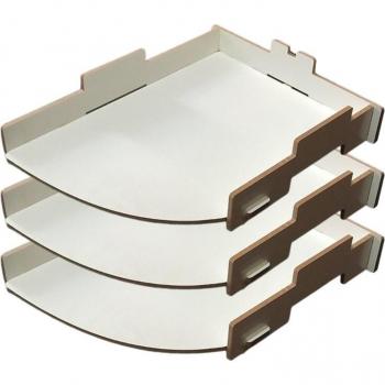Contenedor de Archivos de Madera de 3 Niveles