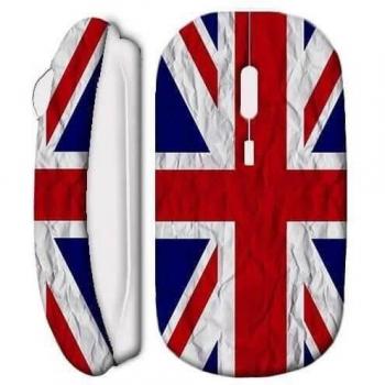 Mouse inalámbrico con emblema británico blanco