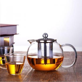 Stainless Steel Black Tea Kettle with Heat-Resistant Glass