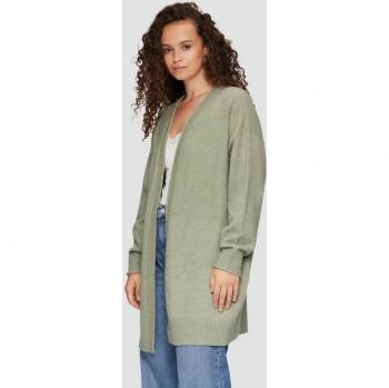 Bequeme Cardigan mit Rippblende