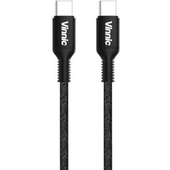 VinnicPower 2‑Meter‑USB‑C‑USB‑C‑Kabel 60 W – Schwarze Variante