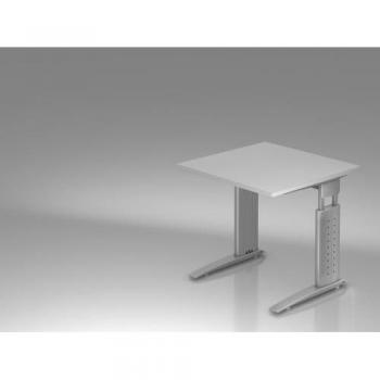 UNDA 8 S Schreibtisch 80×80 cm – grau/silber, verstellbare Höhe