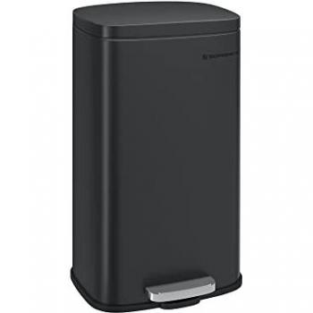Pattumiera da Cucina 30L con Pedale e Coperchio Morbido, Nero