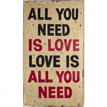 All You Need Is Love Dekoholz für die Wand – Sit Möbel Braun