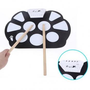 Silicone Electronic Drum Pad with Sticks