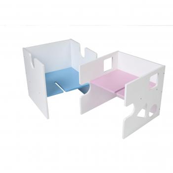 BabyCube Kinder-Tisch – Blau & Weiß