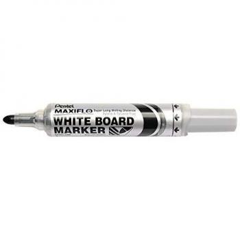 Pentel Maxiflo Whiteboardmarker Schwarz 12er-Pack, Rundspitze 2,5mm