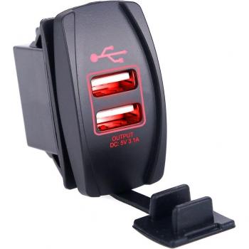 Prise USB Double Étanche pour Voiture 12V