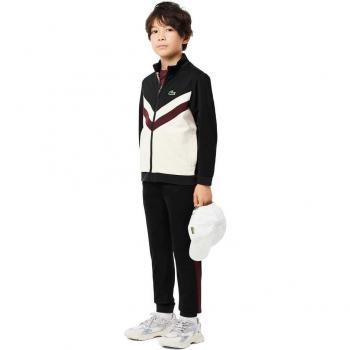 Tuta Lacoste Tennis Sport 16 Bimbi – Tonalità Nera, Bianco e Rosso