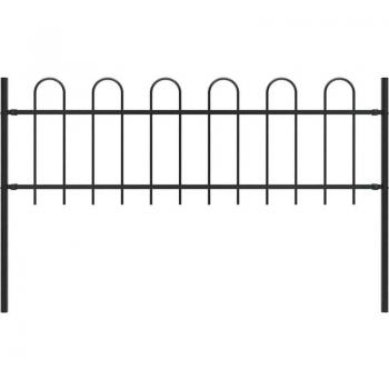 Schwarzer AVIMAC Gartenzaun 1,8 m – Stahl‑Bügel