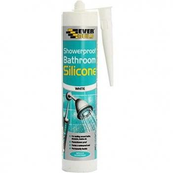 Everbuild Sika EVBSHOWWE Showerproof Bathroom Silicone White 280ml