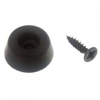 Toilet Seat Cushioning Rubber Pads in Black (3/4 Inch, Pack of 100)