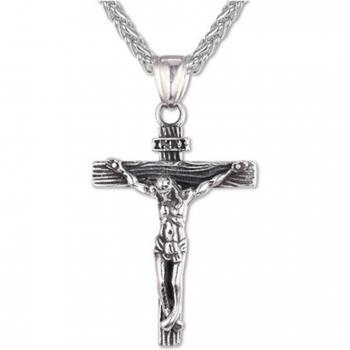 Collier avec crucifix pour homme