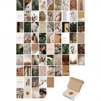 Conjunto de Pósteres de Pared, 70 Uds., Diseño Bohemio, Papel Recubierto 10 cm x 14 cm