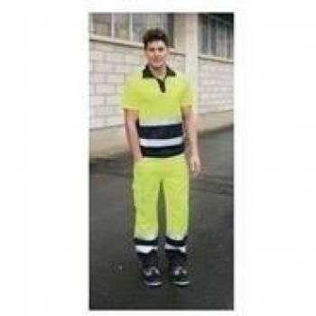 Polo Amarillo/Azul Alta Visibilidad Talla L Juba Ropa Industrial