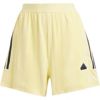 Pantalones Cortos adidas Tiro Cut 3 Franjas Jacquard Amarillo Mujer