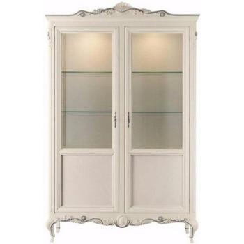 Casa Padrino Barockstil-Vitrine (Creme / Grau) – exklusiv aus Italien