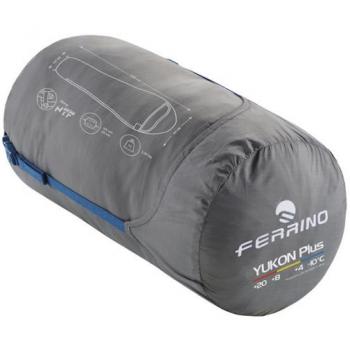 Ferrino Sacco a pelo Yukon Plus Blu Taglia Unica per Trekking e Campeggio