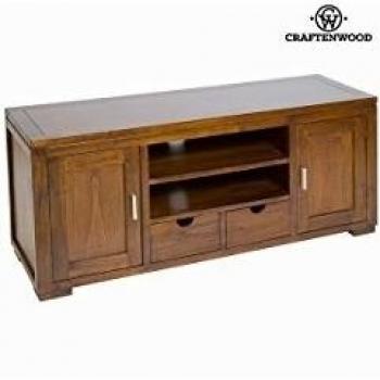Mueble TV Forest, doble puerta, acabado chocolate, Craften Wood