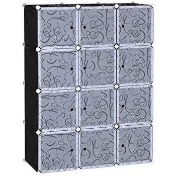 HOMCOM Kleiderschrank mit Stecksystem 111x47x145 cm