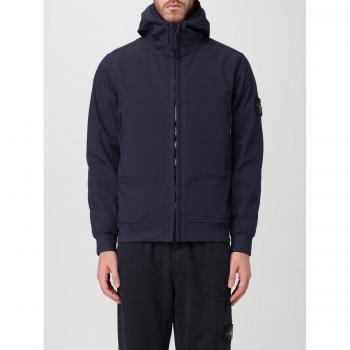 Stone Island Giacca Soft Shell Blu Taglia L con Zip