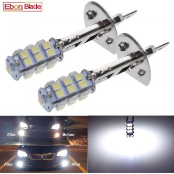 H1 25-SMD 3528 LED Car Fog and Turn Signal Bulbs, 12V DC