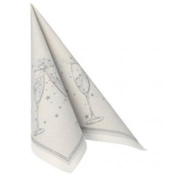 Tovaglioli Eleganti Papstar Argento 20 Pz