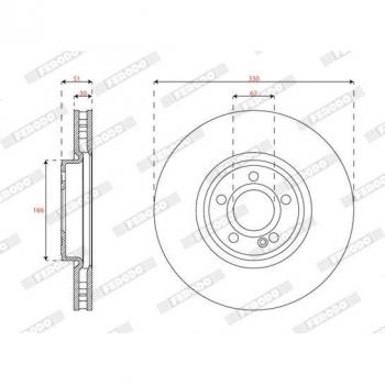 Ferodo Disco Freno DDF3109C‑1 (1 pezzo)
