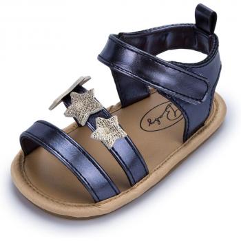 Éclat d’Été – Sandales Bébé PU Star avec Semelle Gomme
