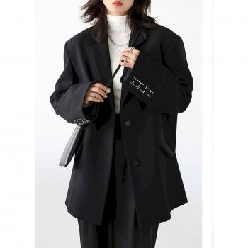 Harajuku Style Black Blazer for Women