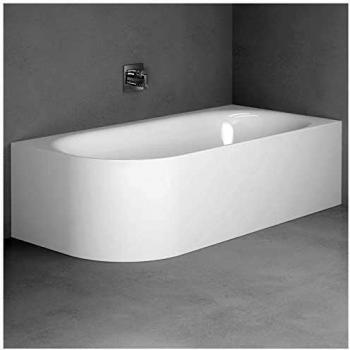 Bette Lux Oval V Silhouette Eck-Badewanne 175x80x45cm, 2 Rückenschrägen, Einbau in Ecke rechts