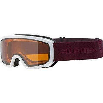 ALPINA SCARABEO JR. OTG Skibrille, Kinder, extrem robust, white-cassis, One Size