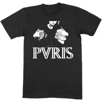 Pvris Black Cotton T-Shirt with Hands Design XXL