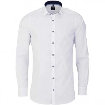 OLYMP LEVEL FIVE Black & White Long Sleeve Shirt 43