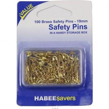 Épingles de sûreté pour bricolage, 19mm, 100 pièces