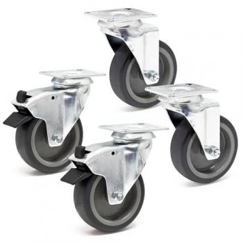 Wiltec – Roulettes de Transport – 4 Roues – Ø 100 mm