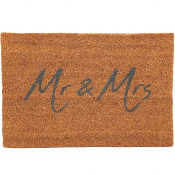 Mr & Mrs Strohalftmat bruin 60x40 cm