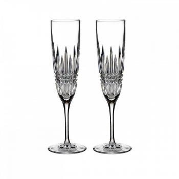 Waterford Lismore Double Diamonds Flute Set (2)