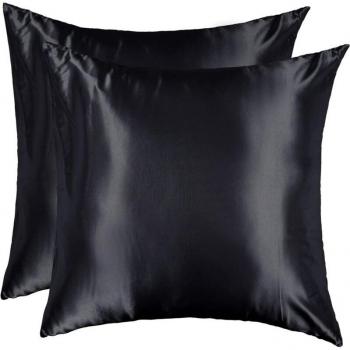 Taie d'oreiller satin 60 cm × 60 cm – Lot double, douceur soyeuse