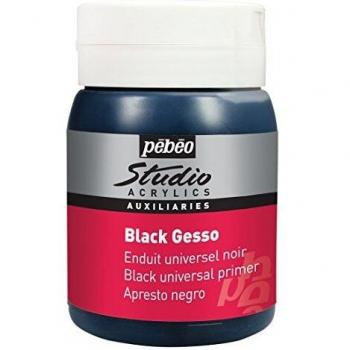 Pebeo Studio Acrylics Gesso Schwarz (500 ml) – Künstler