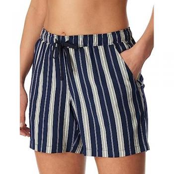 Schiesser Damen Pyjamashorts kurz, Streifenmuster, Größe 44
